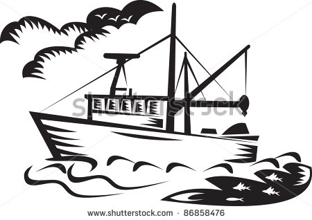 Commercial Fishing Boat Clipart.