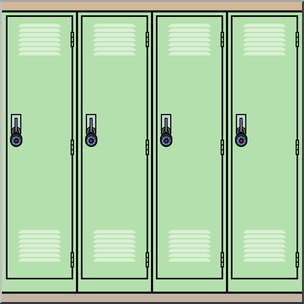 Clip Art: Lockers 2 Color 1 I abcteach.com.