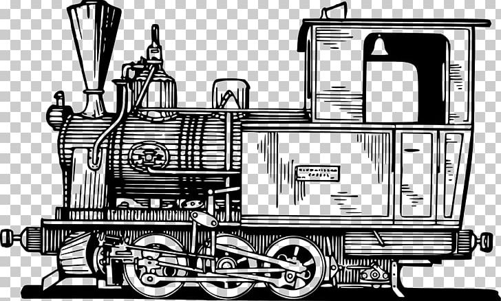 Train Rail Transport Steam Locomotive Passenger Car PNG.