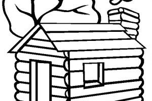 Log cabin clipart black and white 1 » Clipart Portal.