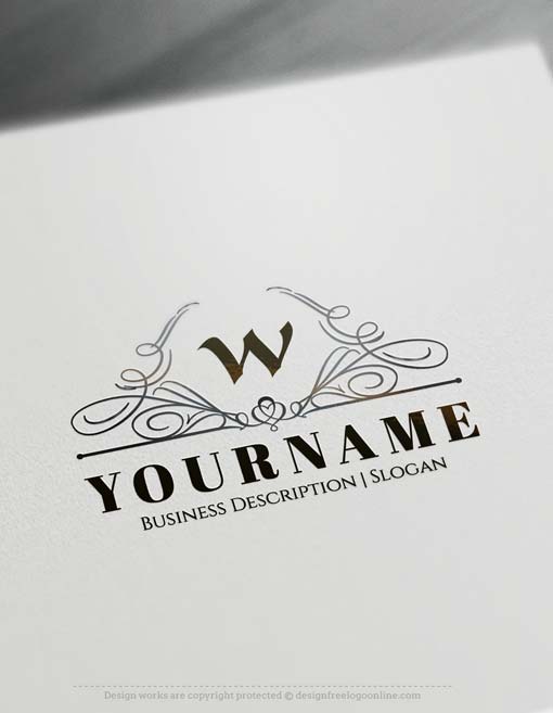 Design Free Logo: Vintage retro Online Logo Template.