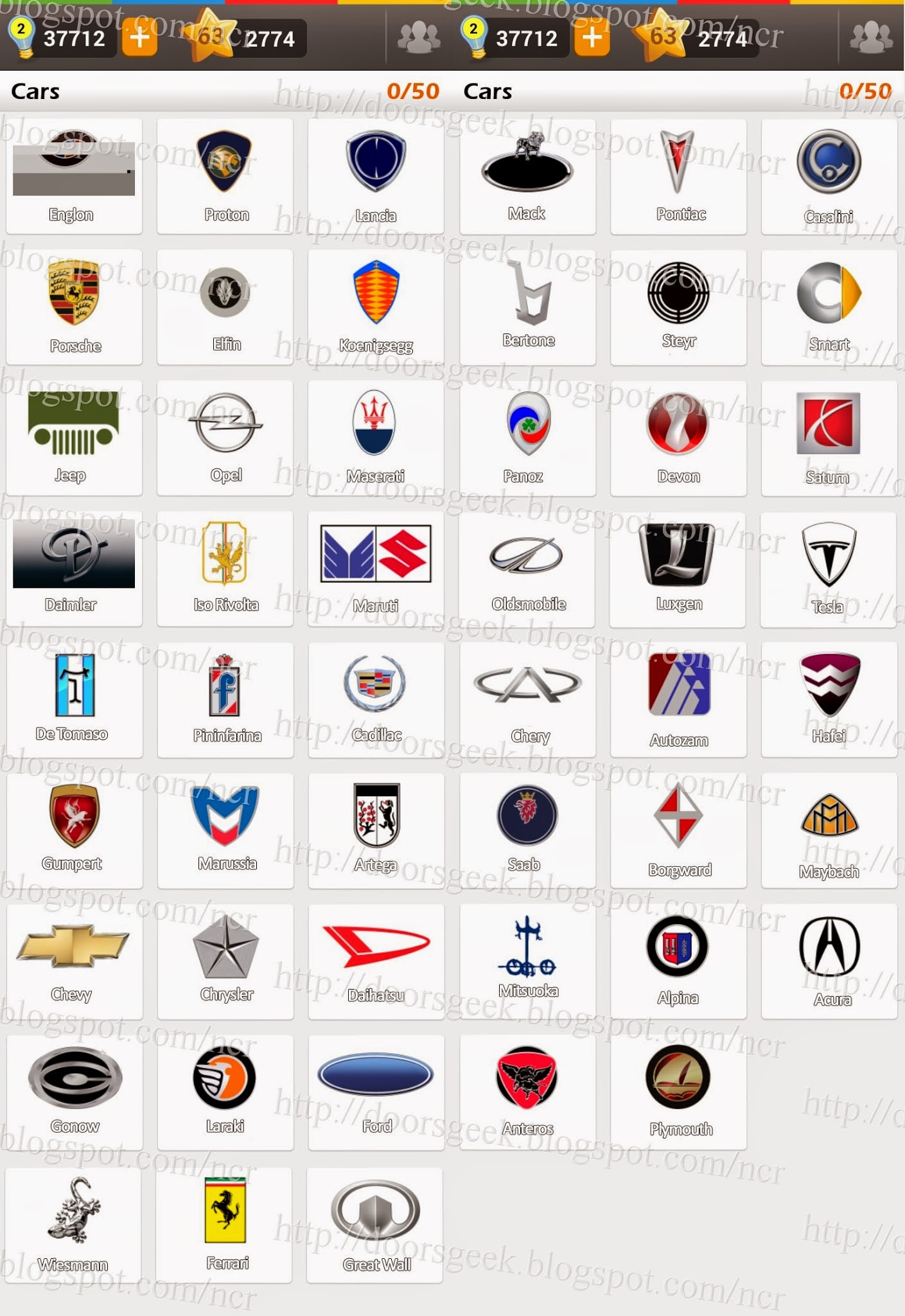 Logo Game: Guess the Brand [Bonus] Cars ~ Doors Geek.