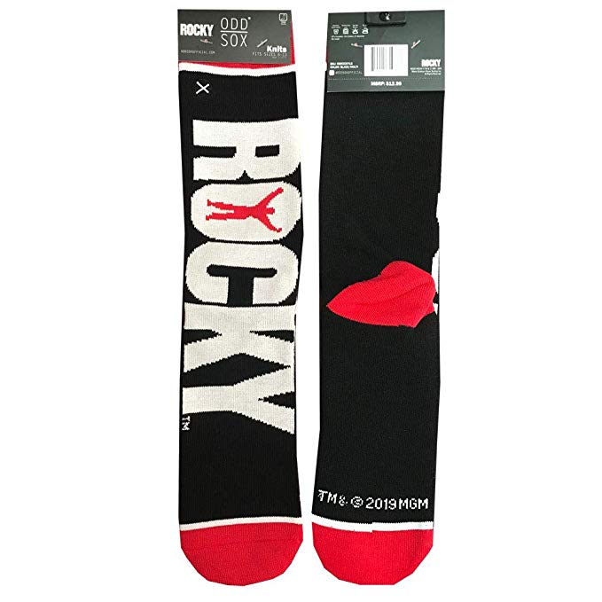 Odd Sox Rocky Rocky Logo Men\'s Crew Socks at Amazon Men\'s.