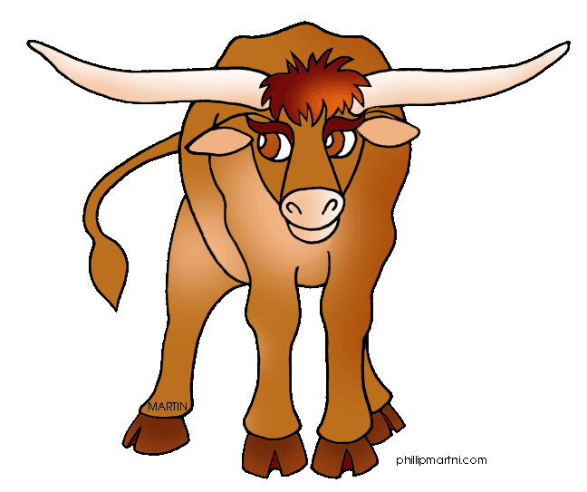 Longhorn cow clipart.