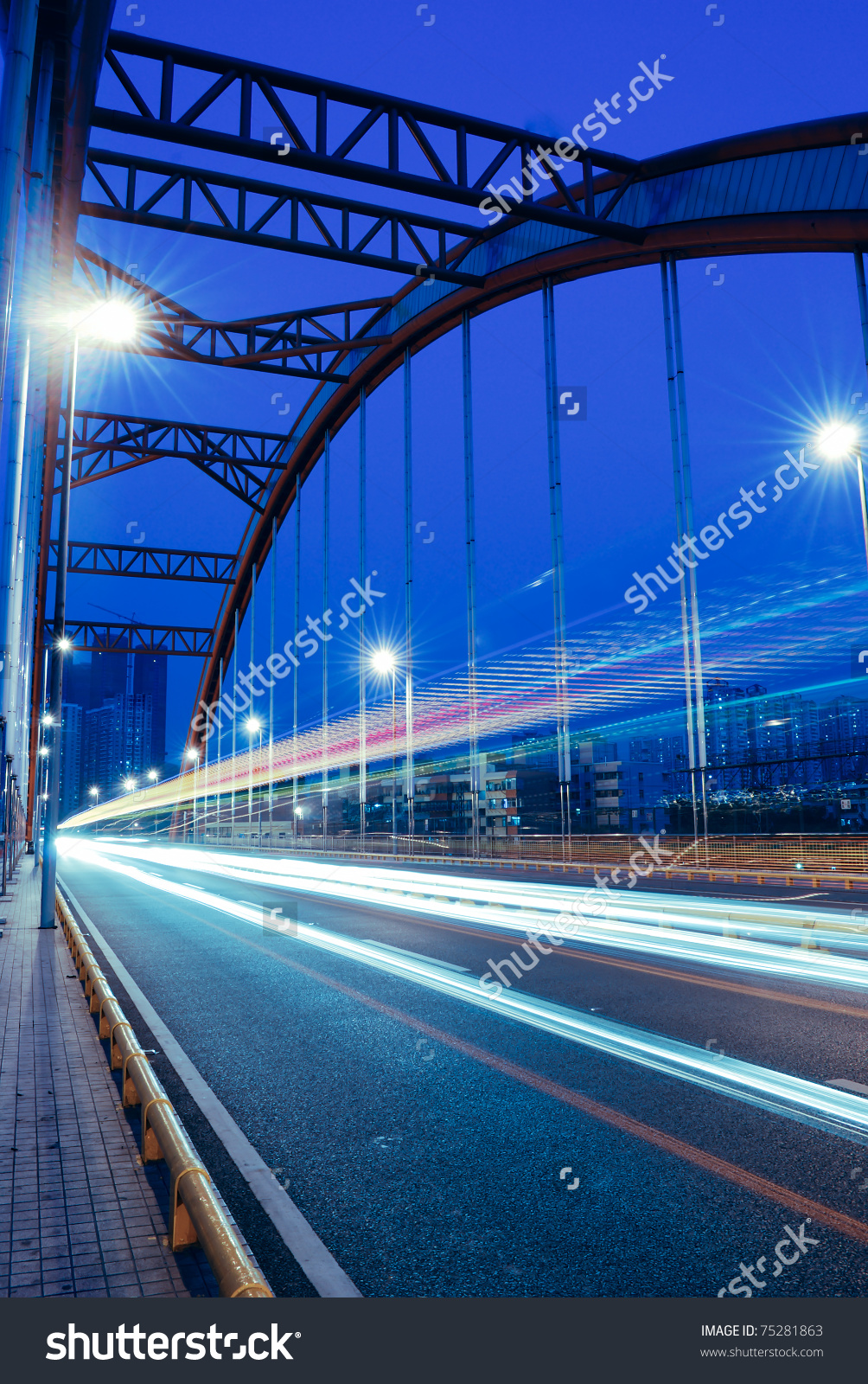 Slow Shutter Speed Shooting Cars Driving Stock Photo 75281863.