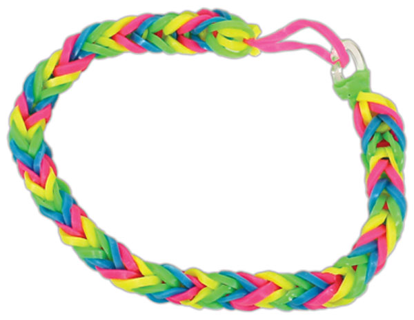 Loom Band Bracelet Fishtail Pattern.