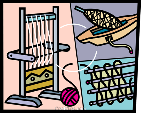 Weaving loom clip art.