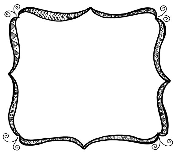 Free Loopy Frame Doodle Clipart No Background.