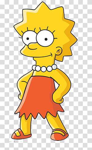 Los Simpsons texto P, Lisa Simpson illustration transparent.