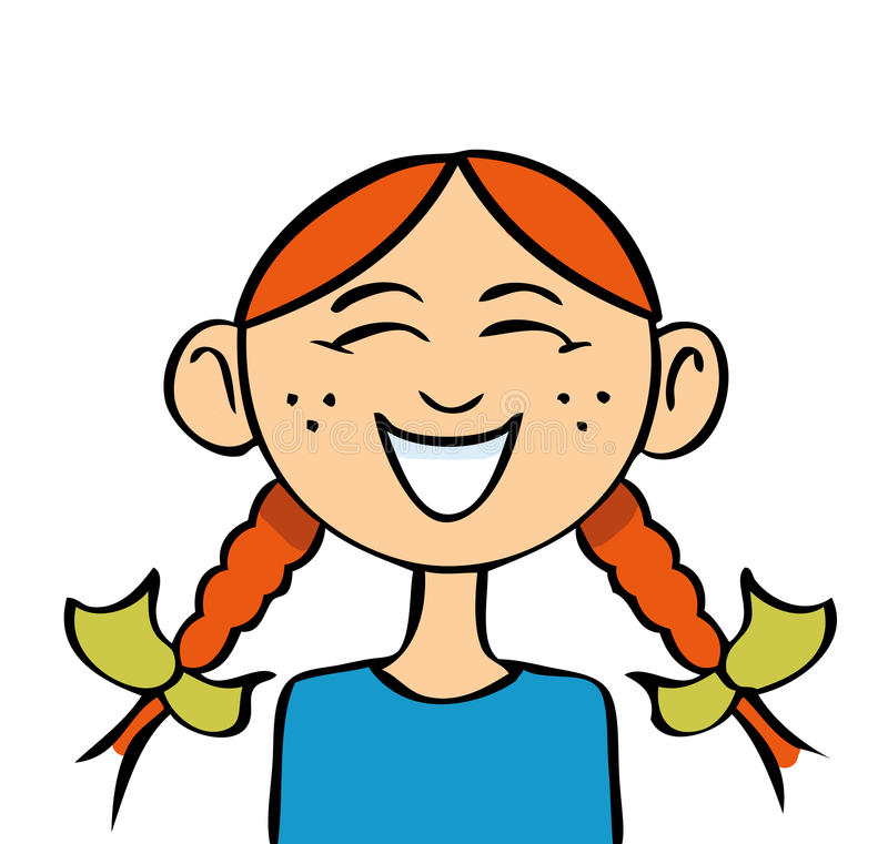 Girl Laughing Stock Illustrations.