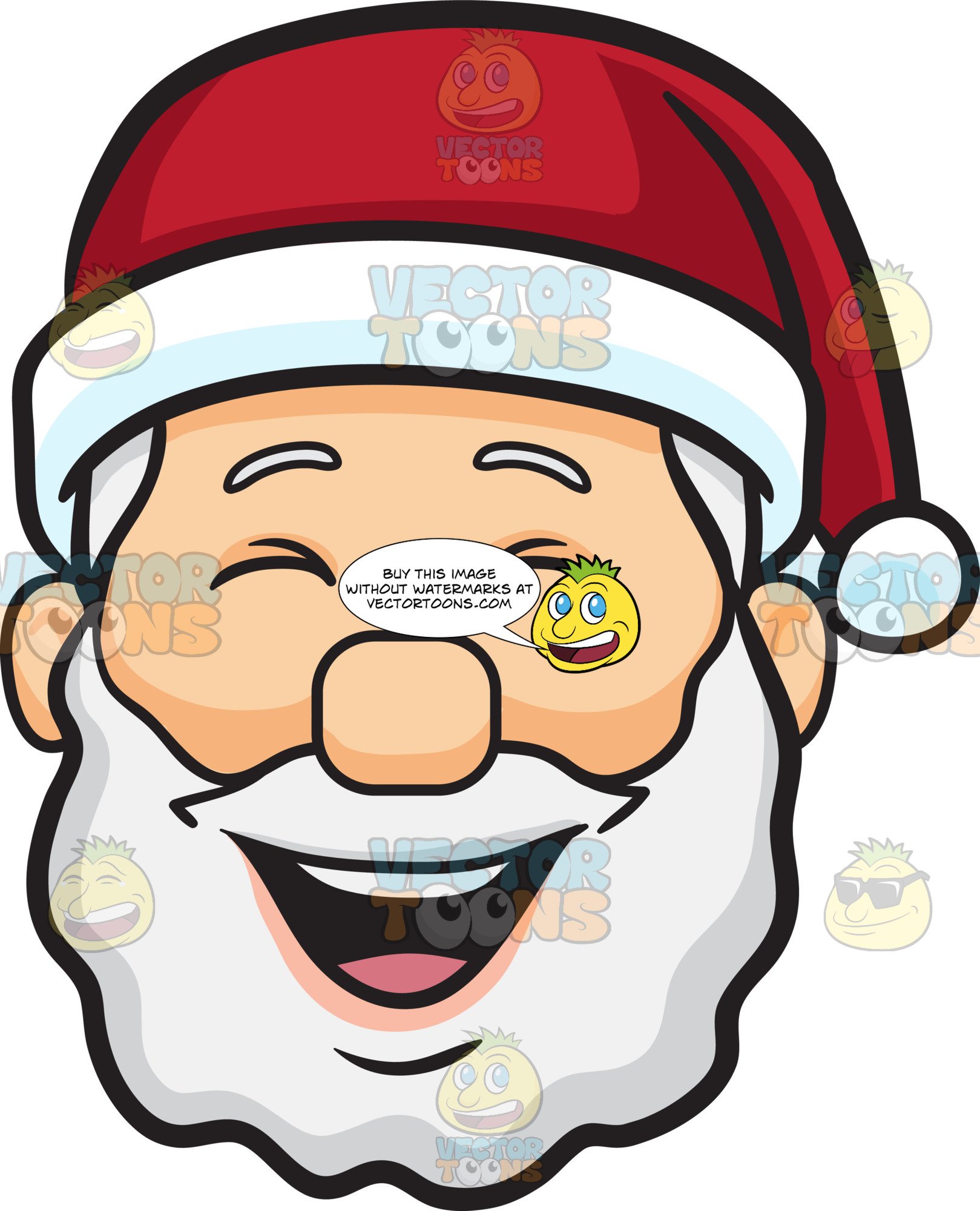 A Laughing Face Of Santa Claus.