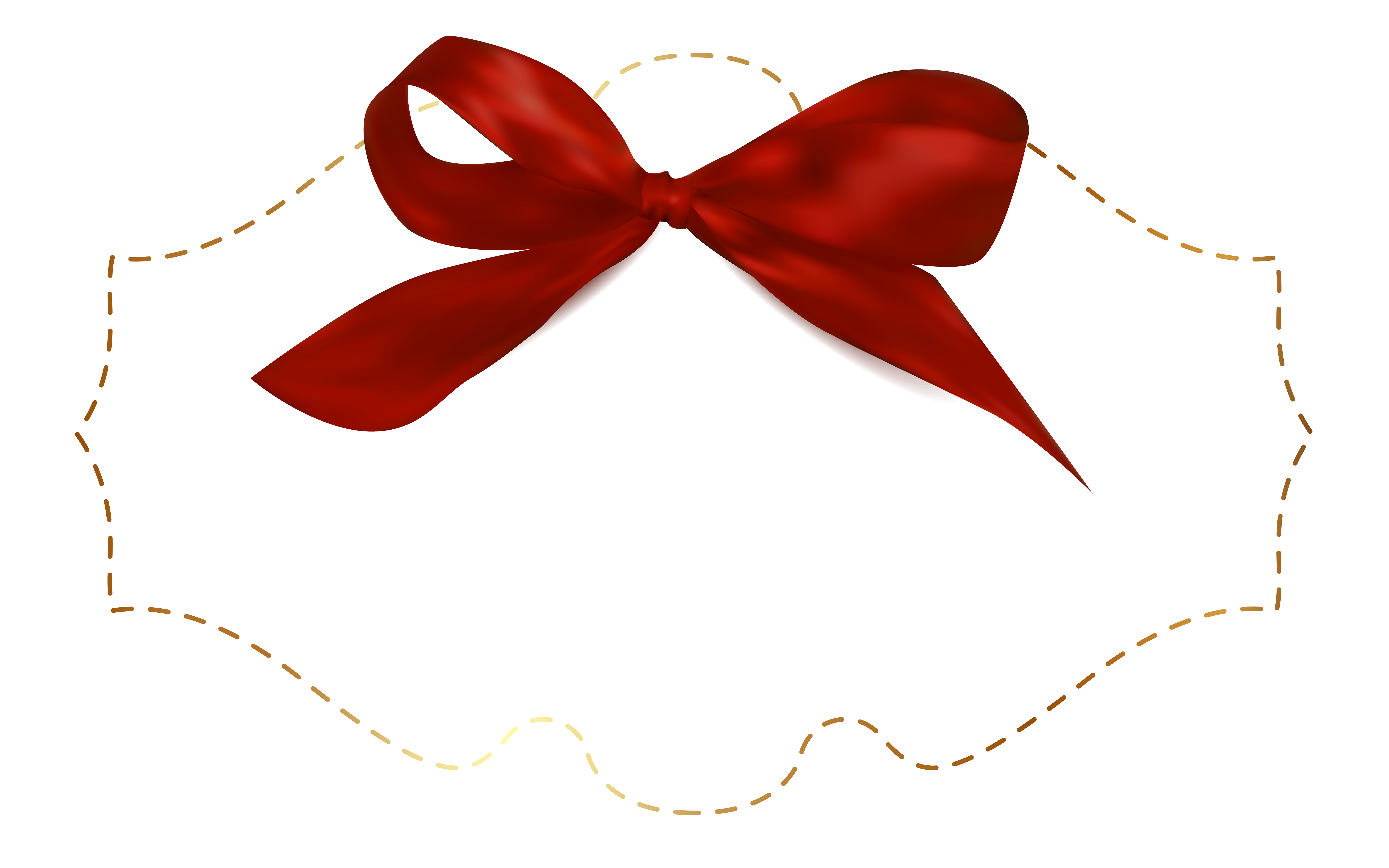 Label with Red Bow Template Clipart Image.