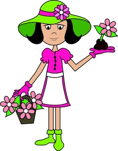 Gardening Clipart Image: Lady.