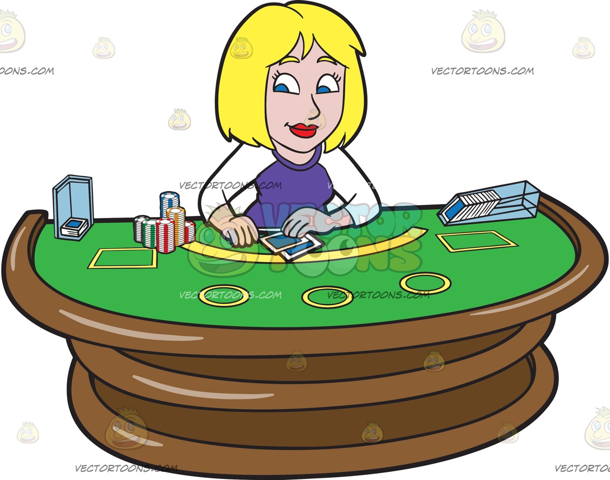 A Laid Back Woman Playing Poker » Clipart Station.