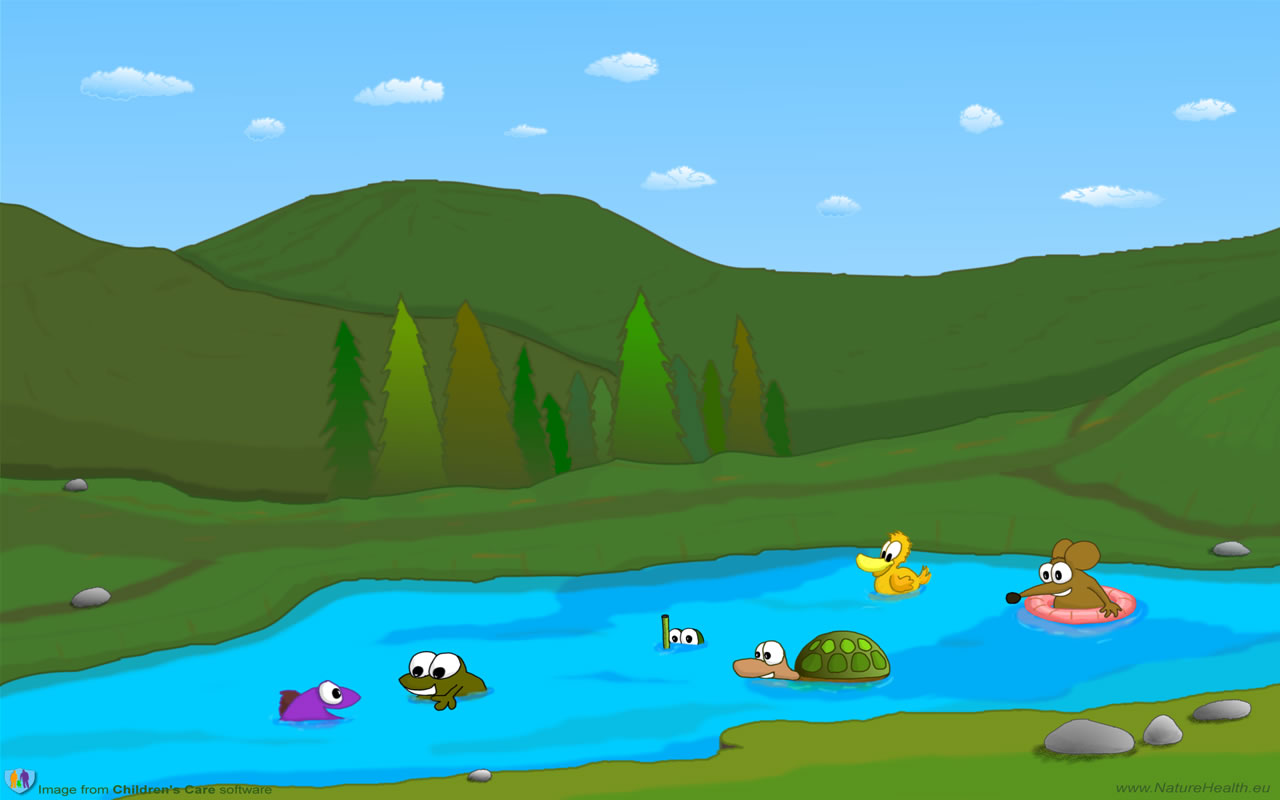 Lake background clipart.