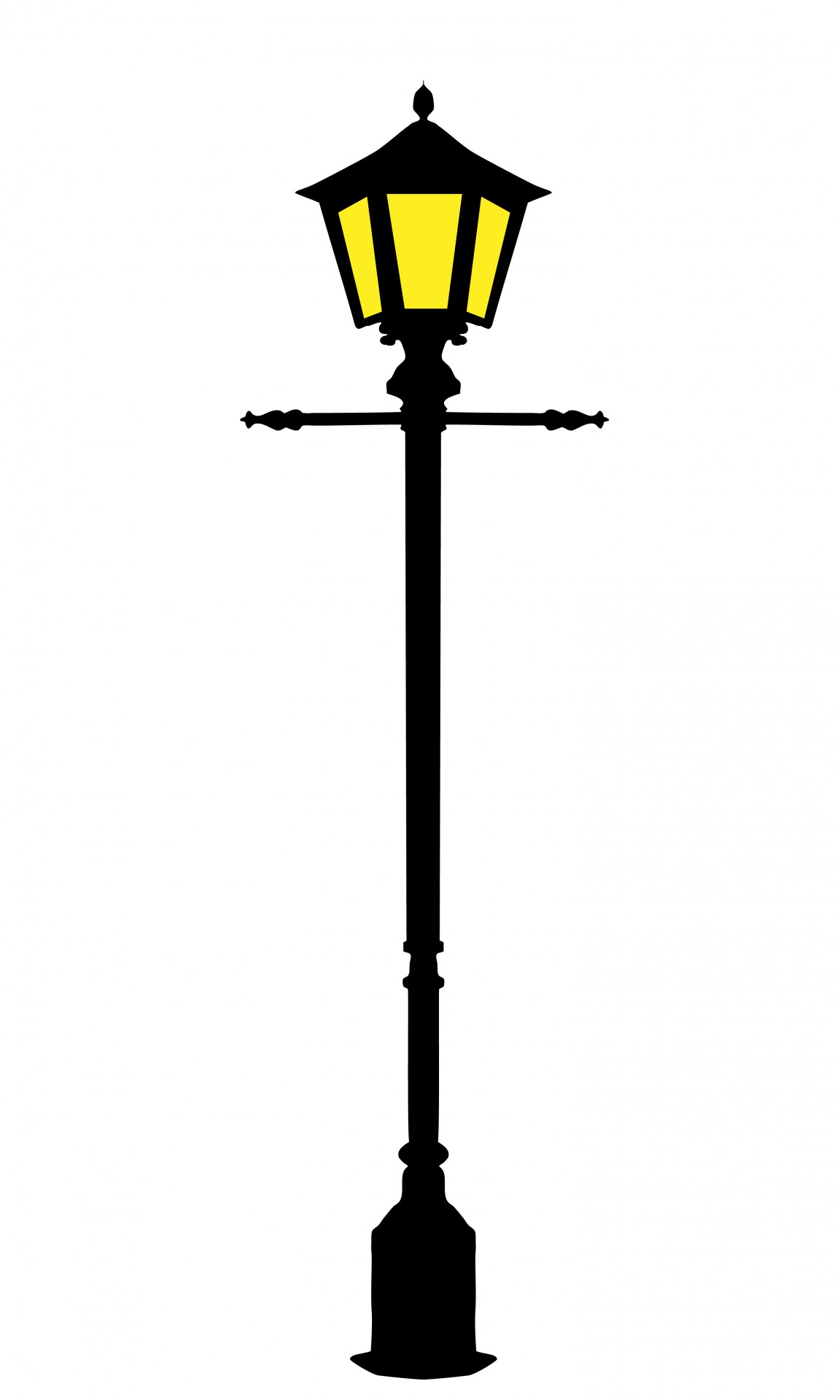 Lamp post silhouette clipart.