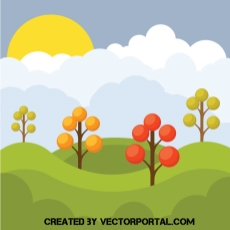 landscape clipart simple free vectors.