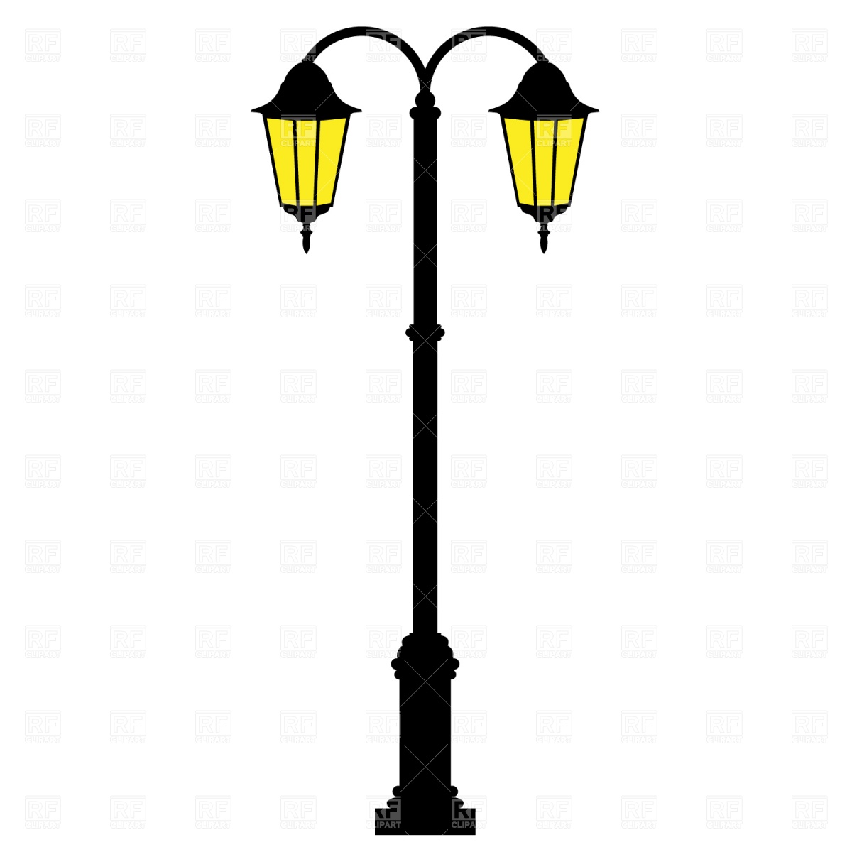 Street lamps clipart.