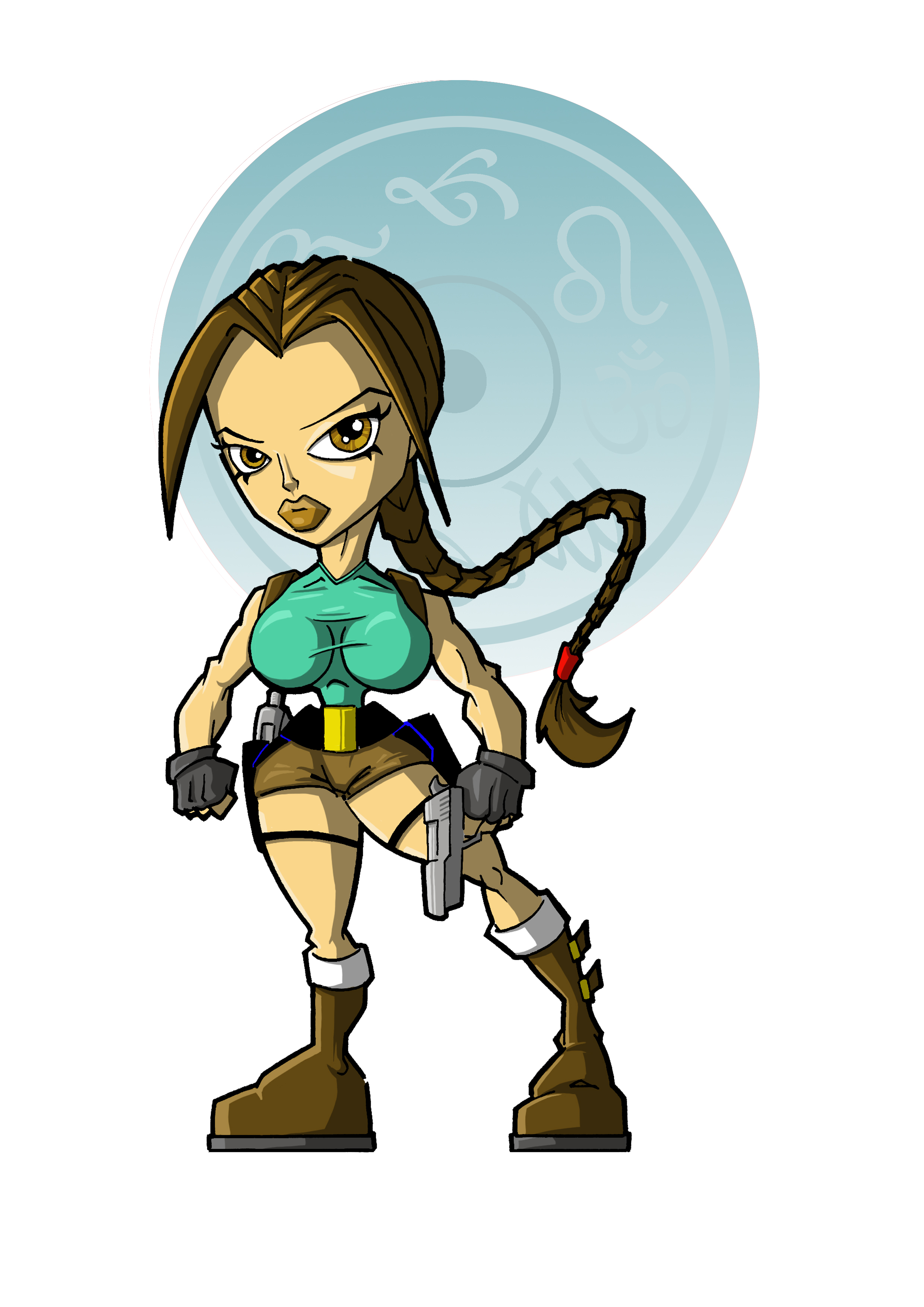 Lara Croft Cartoon.