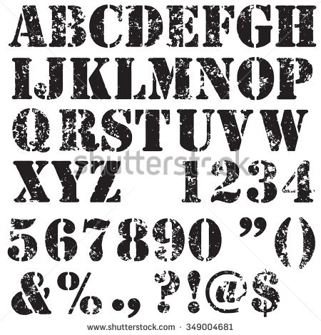 Stencil Letters Stock Images, Royalty.