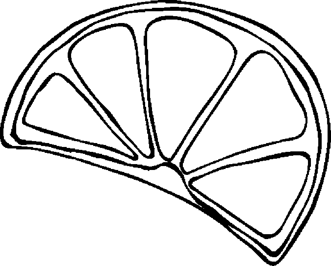 Lemon Slice Clip Art Black And White.