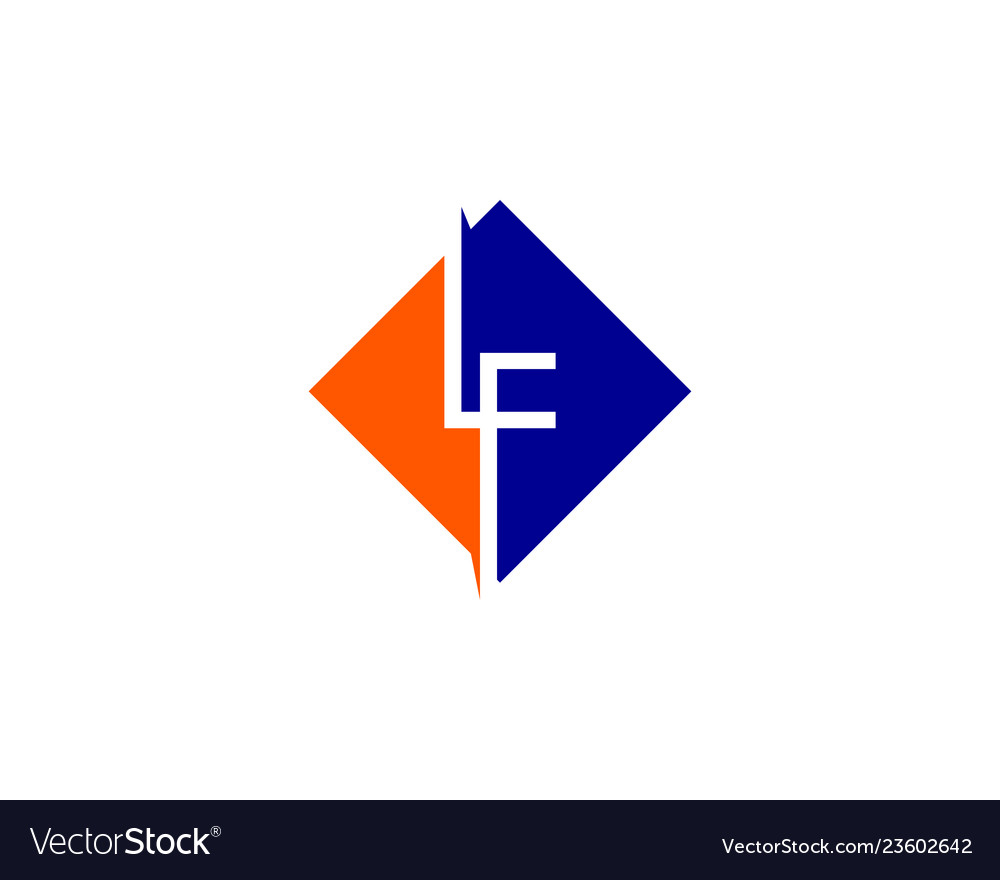 Initial letter lf logo template design.