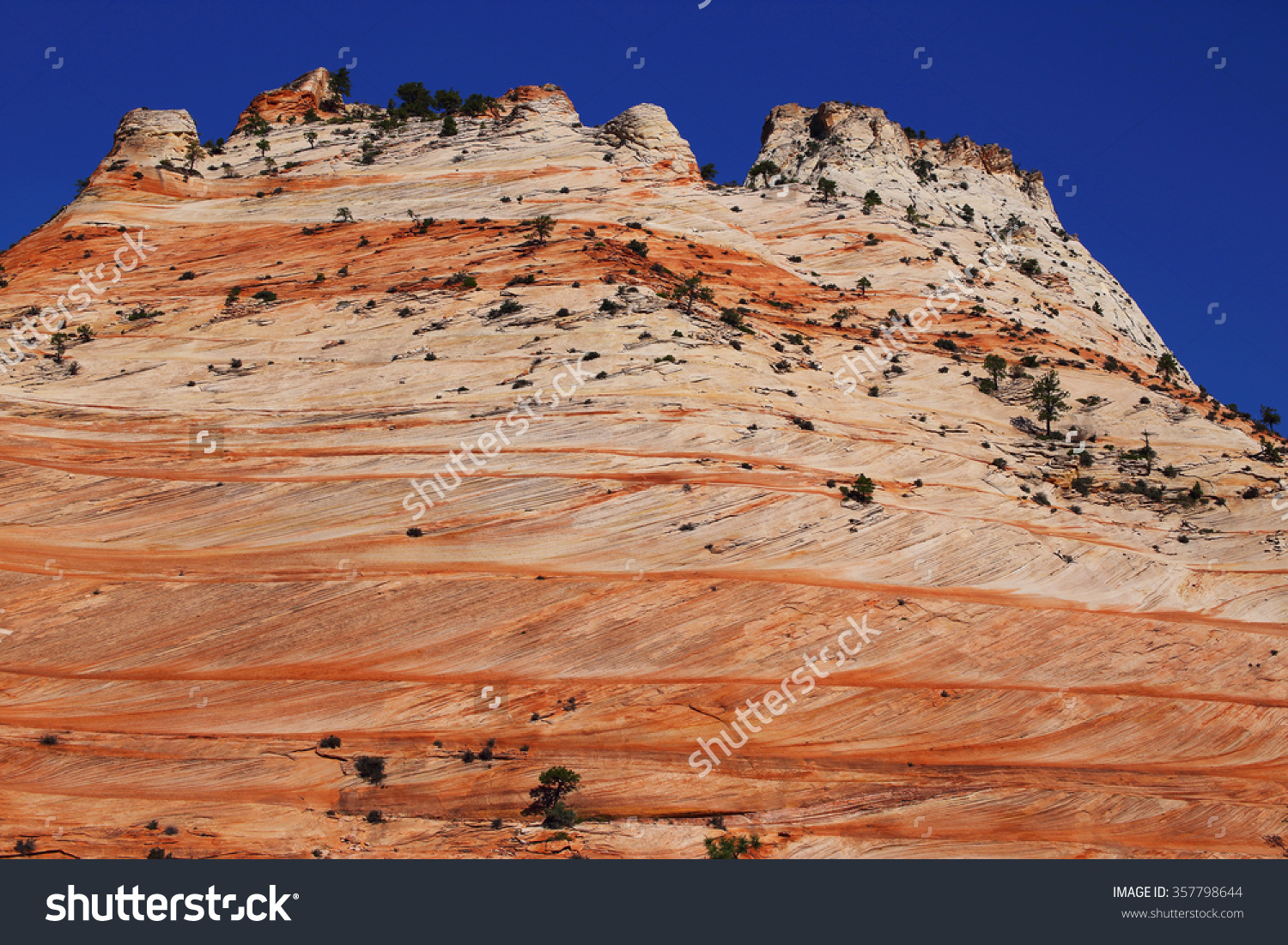 Lithified Desert Sand Dune Deposits Navajo Stock Photo 357798644.