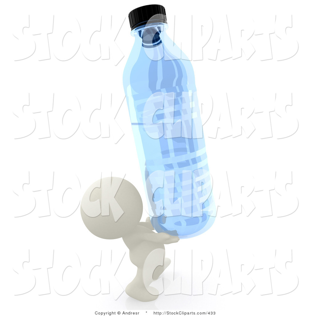 Little Monk Carrying Water Clipart.