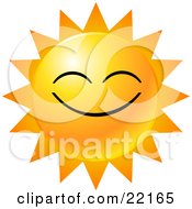 Clipart Illustration of a Yellow Emoticon Face Displayed As The.