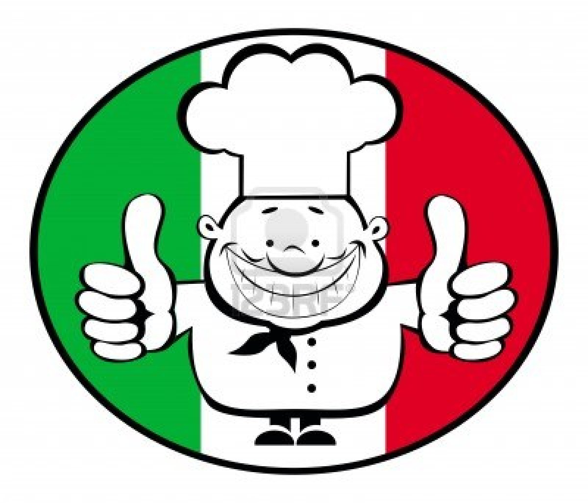 Italian Flag Man Clipart.