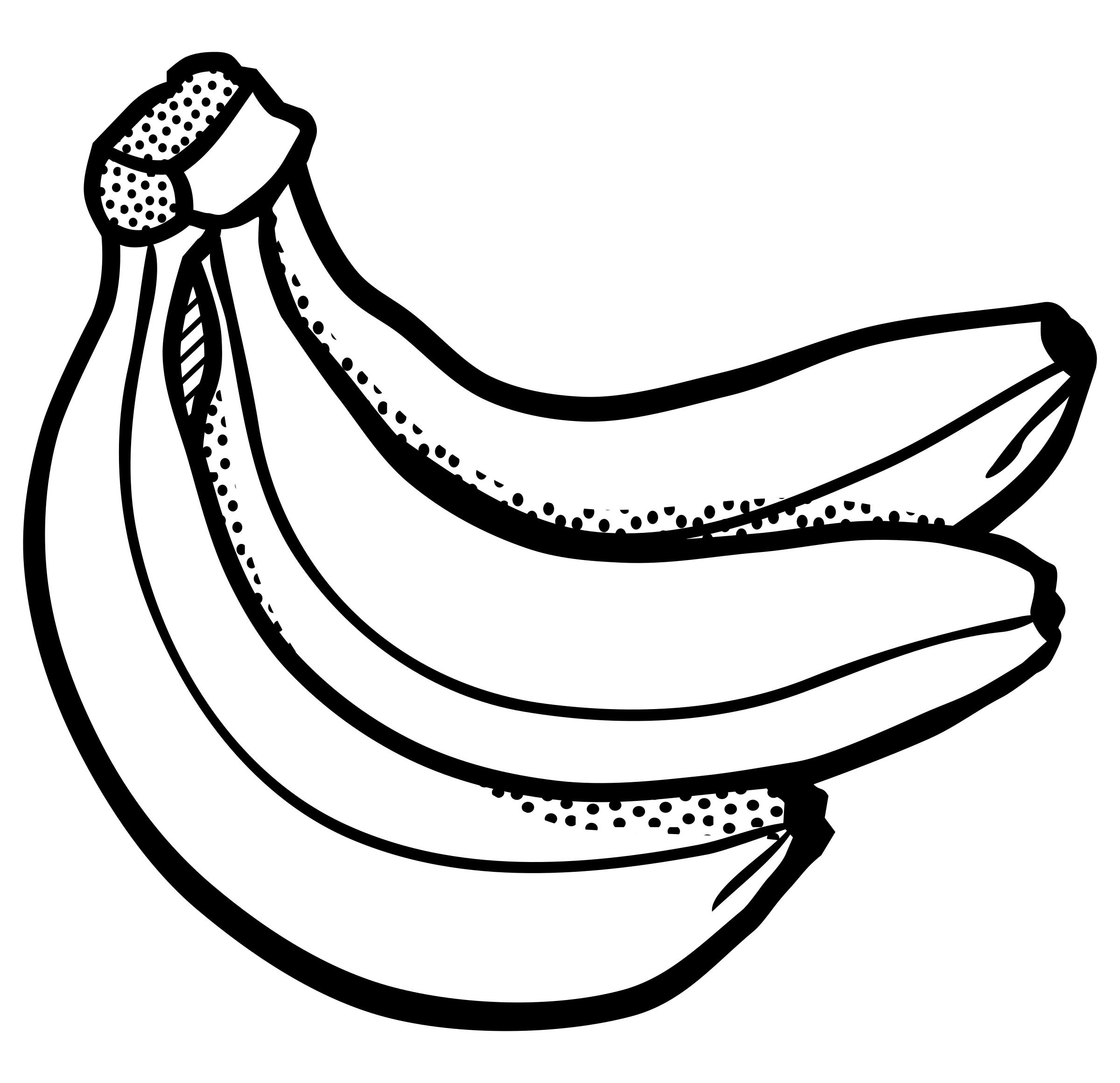 Banana clipart line art, Banana line art Transparent FREE.