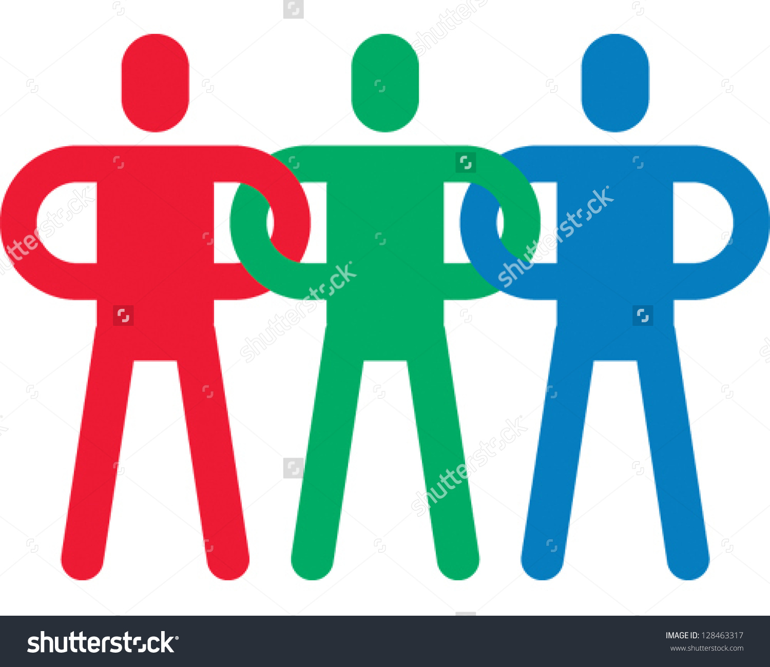 Linking Arms Clipart.