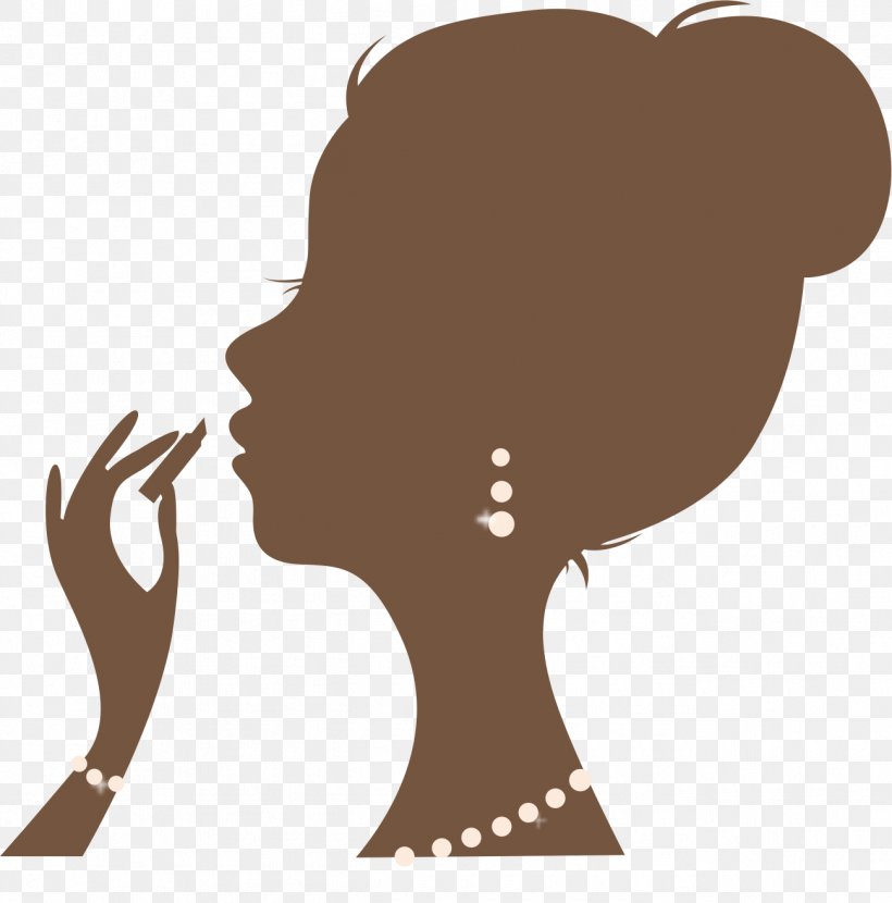 Silhouette Female Woman Cosmetics, PNG, 1298x1315px.