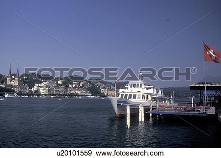 Stock Photograph of Switzerland, Luzern, Lucerne, Europe.