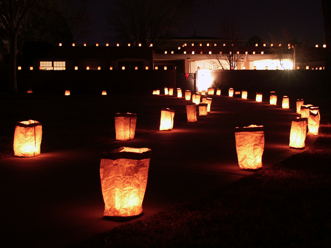 Christmas candle luminary clipart.