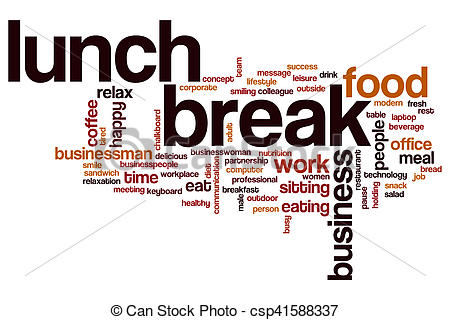 Lunch break word cloud.