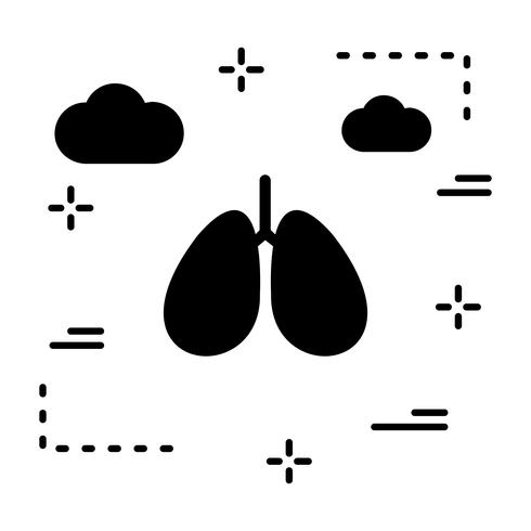 Vector Lungs Icon.