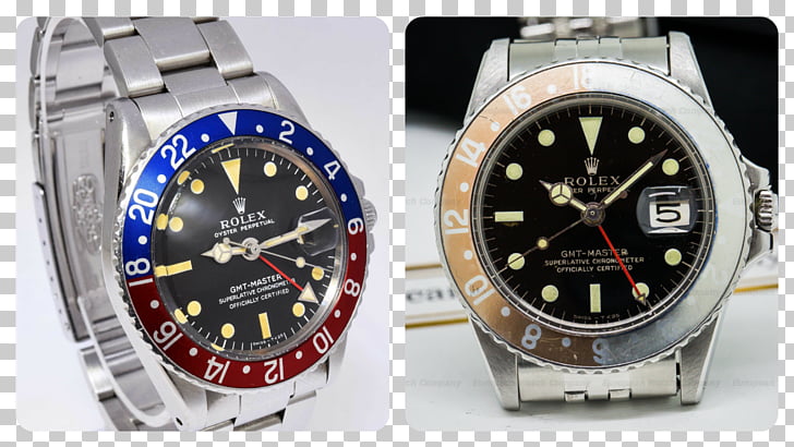 Watch strap Rolex GMT Master II Luneta, watch bezel PNG.