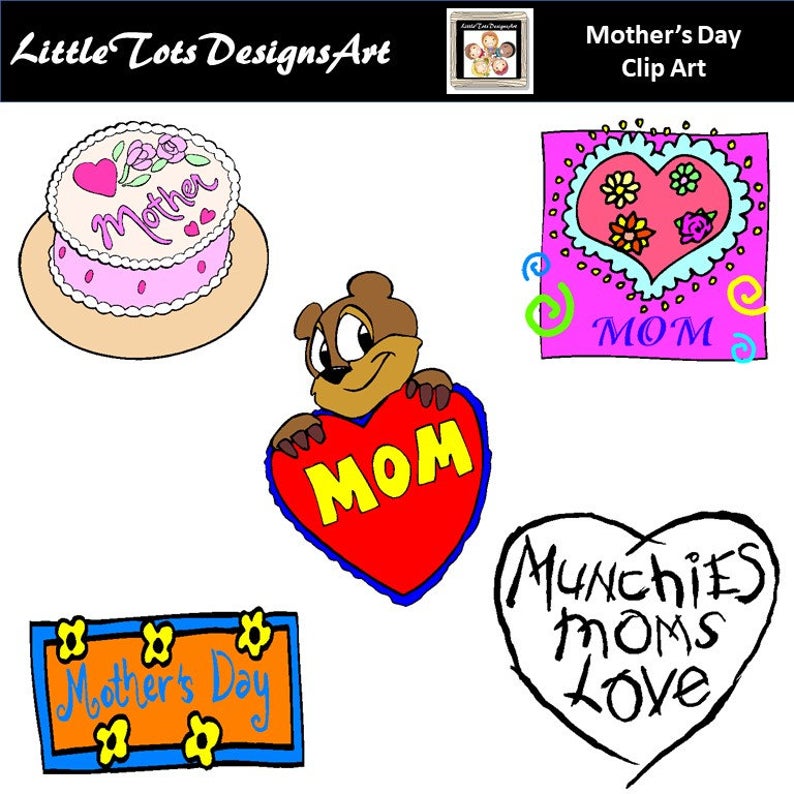 Mother's Day clipart, Mom Clipart, Mother Frame Labels, Mothers Day Clip  Art, Mother's Day Wording, PNG Images, Instant Download.