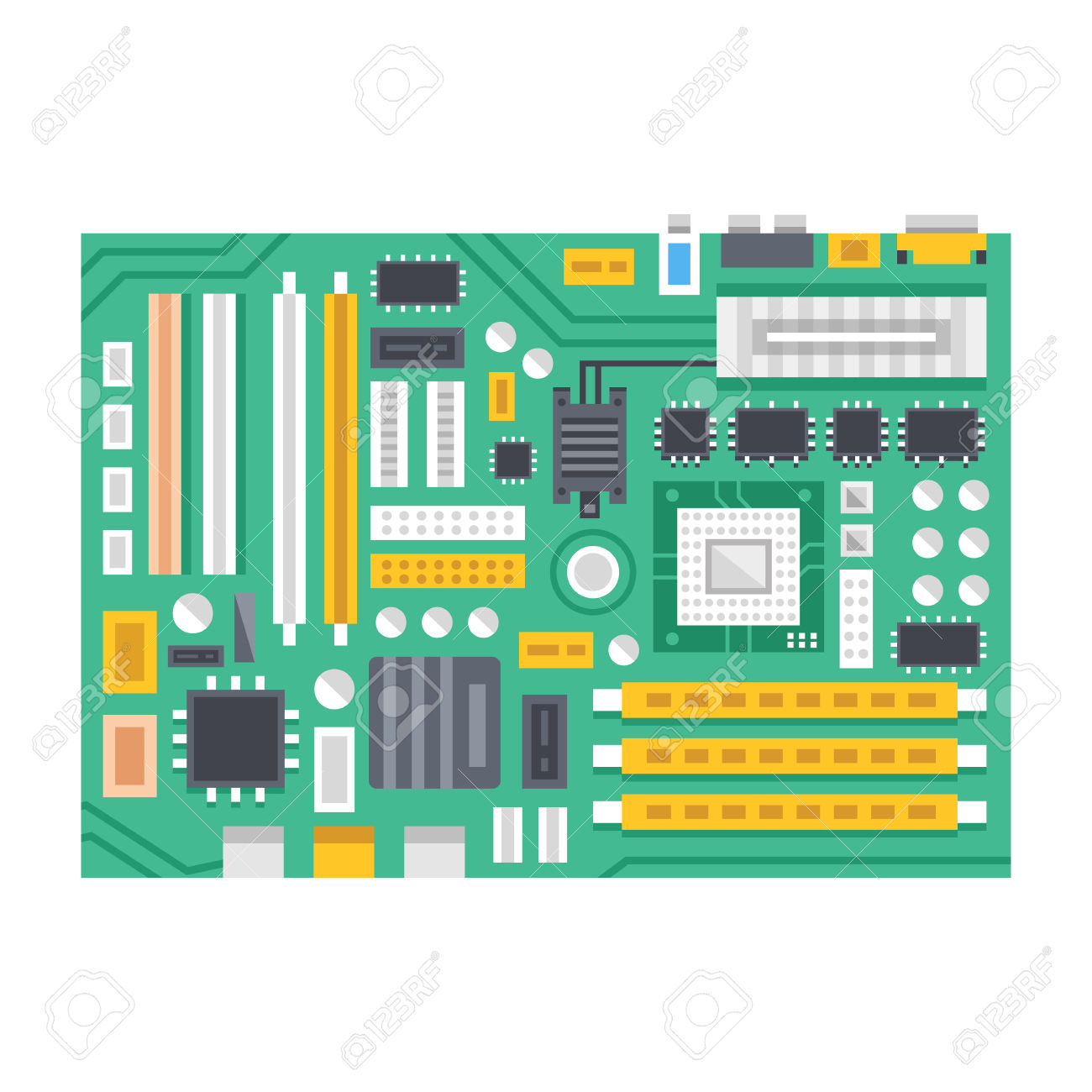 24,176 Motherboard Stock Vector Illustration And Royalty Free.