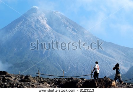 Mount Merapi Stock Photos, Royalty.