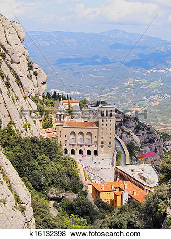 Pictures of Monastery in Montserrat, Spain k16132398.