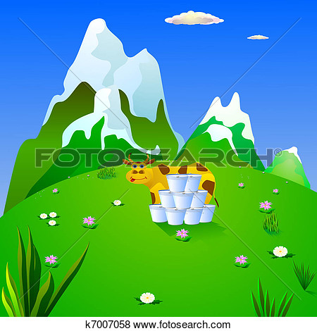 Mountain Meadow Clipart.