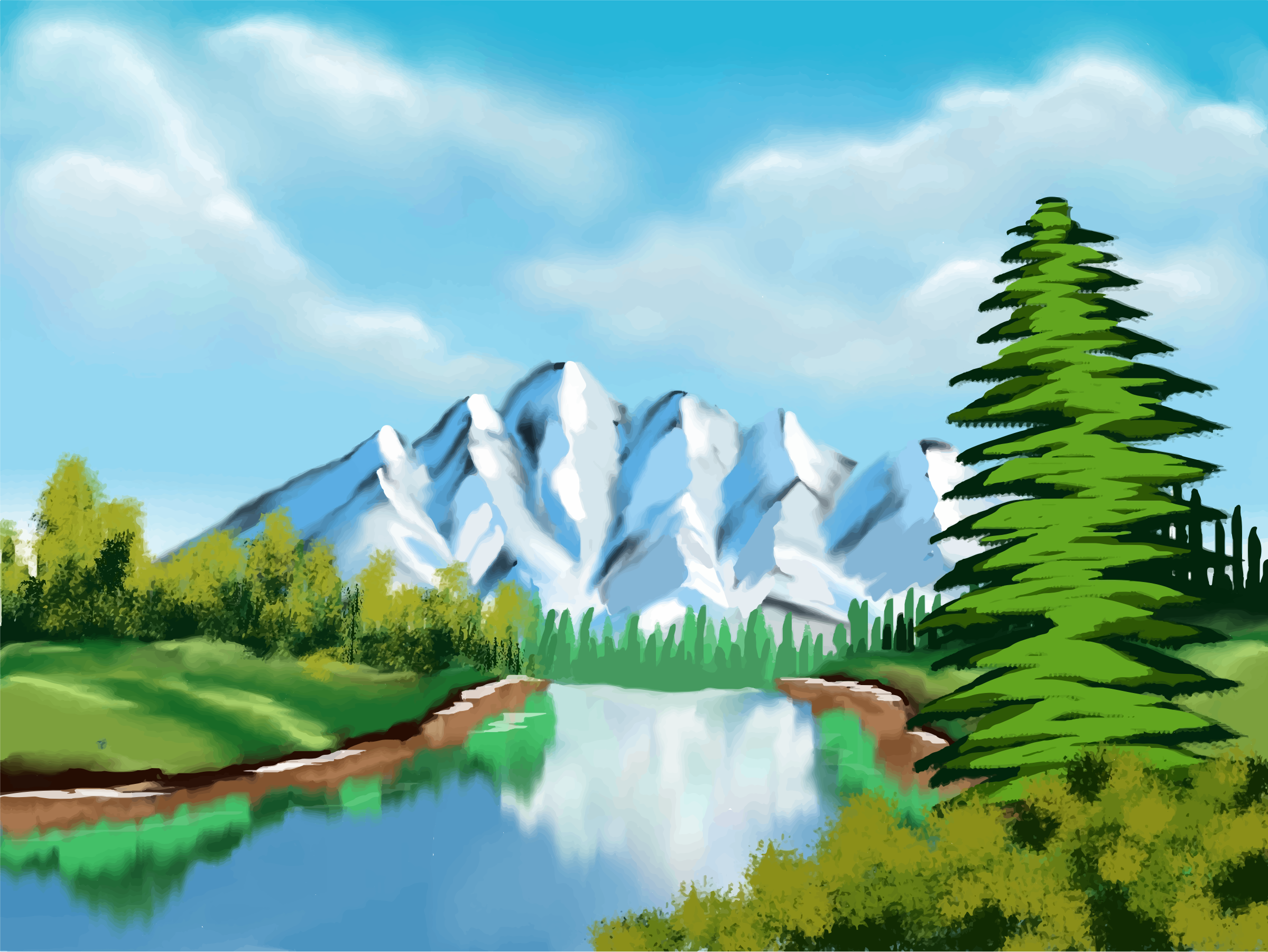 Nature mountain clipart.