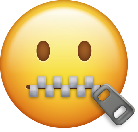 Zipper Mouth Emoji [Free Download IOS Emojis].