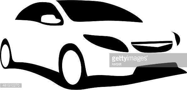 Modern Car Silhouette premium clipart.