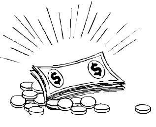 Black And White Money Clip Art, Money Black And White Free Clipart.