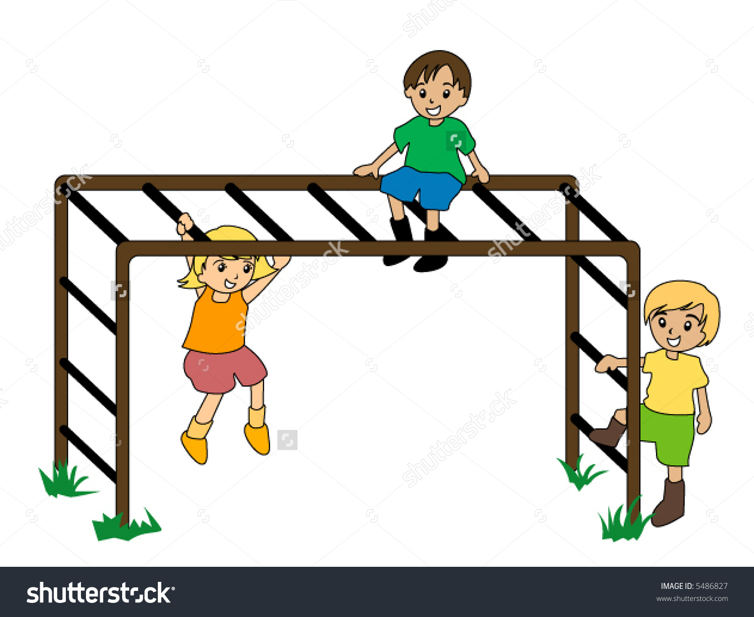 Monkey Bars Clipart Black And White.