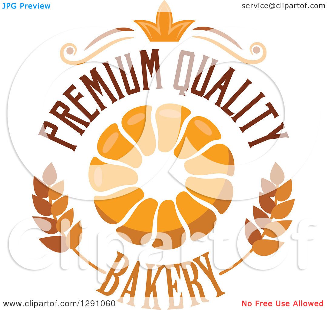 Clipart of a Pull Apart, Croissant, or Monkey Bread in a Wheat.