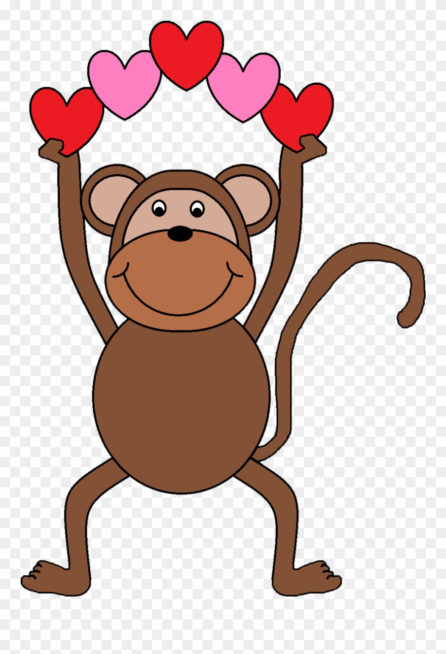 Valentine\'s Day Clipart Monkey.